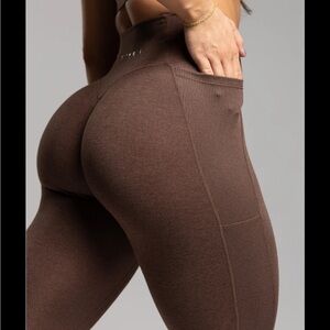 P’tula bare ribbed pocket legging S Espresso